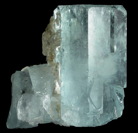 Beryl var. Aquamarine with Muscovite from Nagar, Hunza Valley, Gilgit District, Gilgit-Baltistan, Pakistan