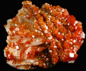 Vanadinite on Barite from Mibladen, Haute Moulouya Basin, Zeida-Aouli-Mibladen belt, Midelt Province, Morocco