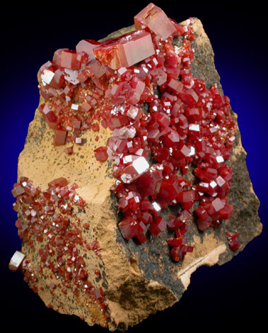 Vanadinite from Mibladen, Haute Moulouya Basin, Zeida-Aouli-Mibladen belt, Midelt Province, Morocco