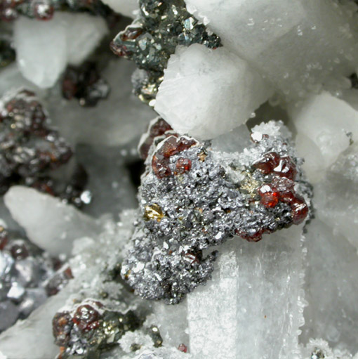 Quartz on Galena with Siderite, Sphalerite, Tetrahedrite from Zletovo Mine, Kratovo-Zletovo District, Macedonia