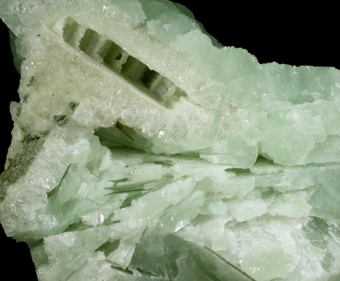 Prehnite pseudomorphs after Anhydrite from Prospect Park Quarry, Prospect Park, Passaic County, New Jersey