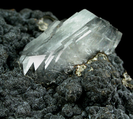 Stilbite-Ca on Hematite from Pathardy Quarry, Nashik District, Maharashtra, India