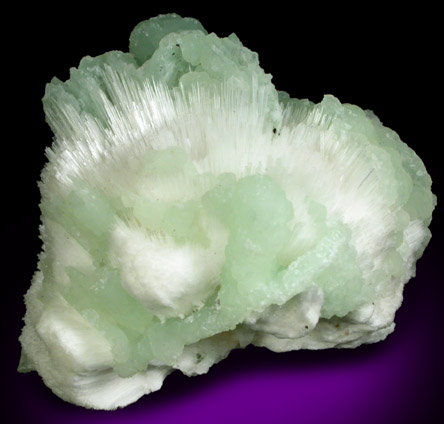 Prehnite pseudomorphs after Anhydrite with Pectolite from Prospect Park Quarry, Prospect Park, Passaic County, New Jersey