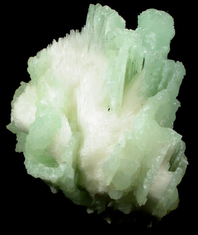 Prehnite pseudomorphs after Anhydrite with Pectolite from Prospect Park Quarry, Prospect Park, Passaic County, New Jersey