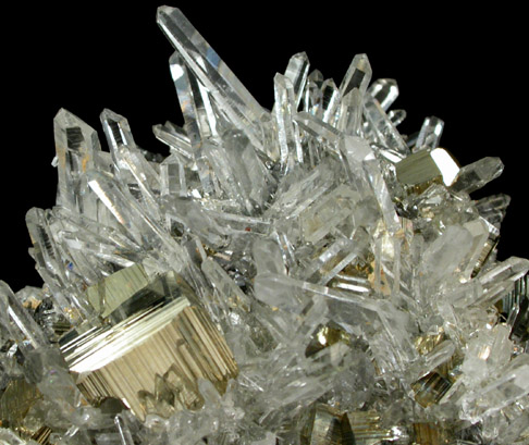 Quartz with Pyrite from Huaron District, Cerro de Pasco Province, Pasco Department, Peru