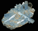 Beryl var. Aquamarine on Muscovite from Nagar, Hunza Valley, Gilgit District, Gilgit-Baltistan, Pakistan