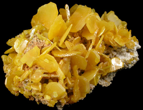 Wulfenite from Touissit Mine, 21 km SSE of Oujda, Jerada Province, Oriental, Morocco