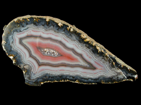 Quartz var. Fortification Agate from Rio Grande do Sul, Brazil