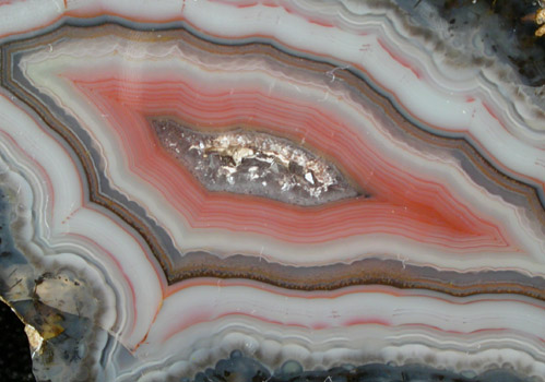 Quartz var. Fortification Agate from Rio Grande do Sul, Brazil