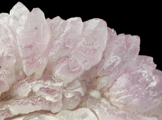 Quartz var. Rose Quartz Crystals from Lavra da Ilha, Taquaral, Jequitinhonha River, Minas Gerais, Brazil