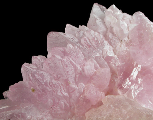 Quartz var. Rose Quartz Crystals from Lavra da Ilha, Taquaral, Jequitinhonha River, Minas Gerais, Brazil