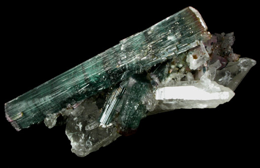 Elbaite Tourmaline with Quartz from Minas Gerais, Brazil