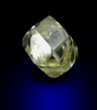 Diamond (0.66 carat yellow tetrahexahedral crystal) from Williamson Mine, Mwadui, Tanzania