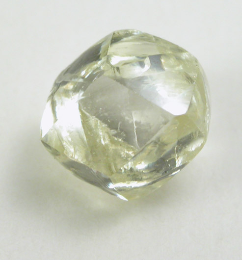 Diamond (0.66 carat yellow tetrahexahedral crystal) from Williamson Mine, Mwadui, Tanzania