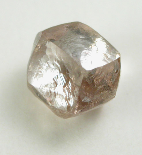 Diamond (0.49 carat pink-gray dodecahedral crystal) from Williamson Mine, Mwadui, Tanzania