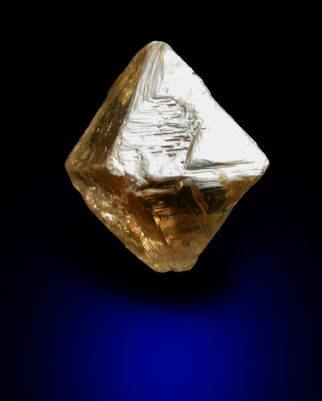 Diamond (1.60 carat brown octahedral crystal) from Diavik Mine, East Island, Lac de Gras, Northwest Territories, Canada