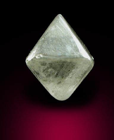 Diamond (0.98 carat gray octahedral crystal) from Diavik Mine, East Island, Lac de Gras, Northwest Territories, Canada