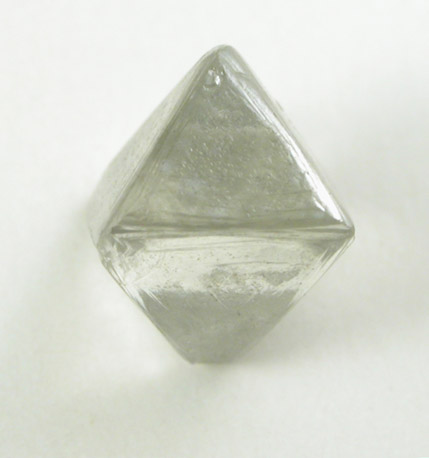 Diamond (0.98 carat gray octahedral crystal) from Diavik Mine, East Island, Lac de Gras, Northwest Territories, Canada