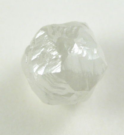 Diamond (1.10 carat colorless complex crystal) from Magna Egoli Mine, Zimmi property along the Sewa River, Sierra Leone