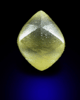 Diamond (1.54 carat yellow hexoctahedral crystal) from Venetia Mine, Limpopo Province, South Africa