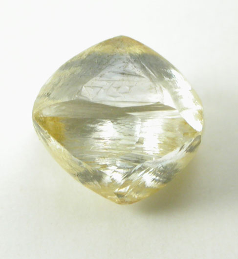 Diamond (1.03 carat yellow dodecahedral crystal) from Venetia Mine, Limpopo Province, South Africa