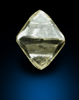Diamond (0.96 carat pale-gray octahedral crystal) from Venetia Mine, Limpopo Province, South Africa
