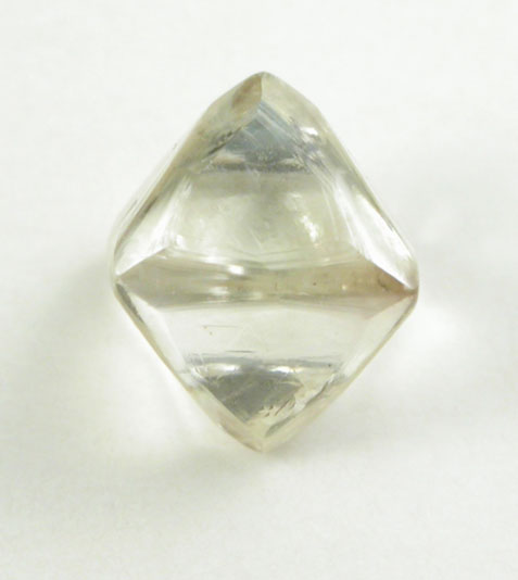 Diamond (0.96 carat pale-gray octahedral crystal) from Venetia Mine, Limpopo Province, South Africa