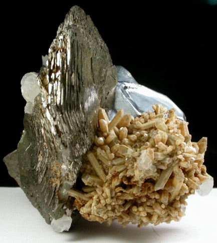 Pyrrhotite, Galena, Calcite, Quartz from Nikolaevskiy Mine, Dalnegorsk, Primorskiy Kray, Russia