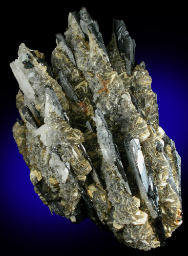 Ferberite, Muscovite, Quartz from Yaogangxian Mine, Nanling Mountains, Hunan Province, China