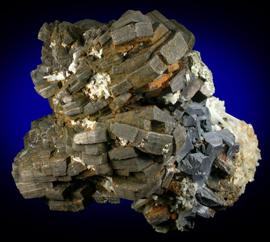 Pyrrhotite, Galena, Quartz, Pyrite from Nikolaevskiy Mine, Dalnegorsk, Primorskiy Kray, Russia