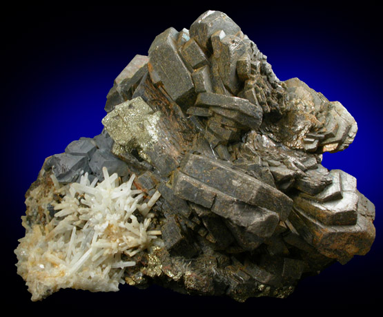 Pyrrhotite, Galena, Quartz, Pyrite from Nikolaevskiy Mine, Dalnegorsk, Primorskiy Kray, Russia