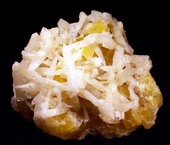 Calcite on Fluorite from Ozark-Mahoning Mine, Hardin County, Illinois