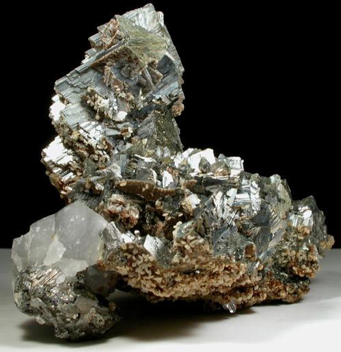 Arsenopyrite with Siderite from Panasqueira Mine, Barroca Grande, 21 km. west of Fundao, Castelo Branco, Portugal