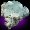 Beryl var. Aquamarine with Albite from Xuebaoding Mountain near Pingwu, Sichuan Province, China