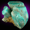 Microcline var. Amazonite with Albite from Crystal Peak area, 6.5 km northeast of Lake George, Park-Teller Counties, Colorado