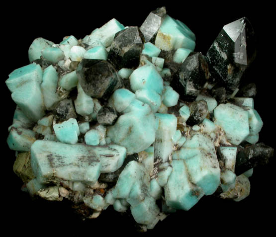 Microcline var. Amazonite with Smoky Quartz from Harris Park, Park County, Colorado