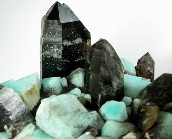 Microcline var. Amazonite with Smoky Quartz from Harris Park, Park County, Colorado