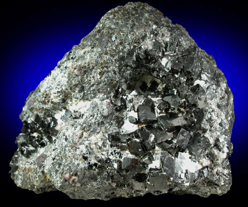 Magnetite (rare cubic crystal form) with Sphalerite from ZCA Mine No. 4, Fowler Ore Body, 2500' Level, Balmat, St. Lawrence County, New York