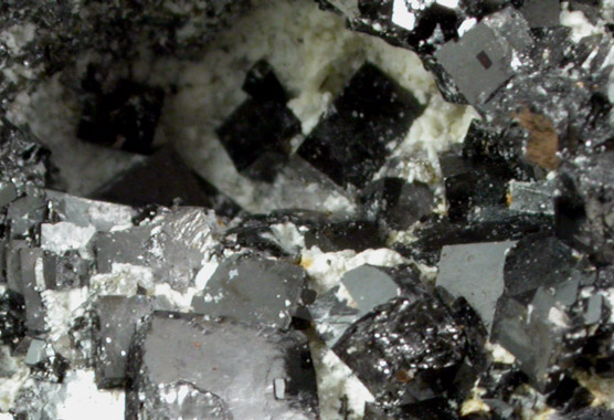 Magnetite (rare cubic crystal form) with Sphalerite from ZCA Mine No. 4, Fowler Ore Body, 2500' Level, Balmat, St. Lawrence County, New York