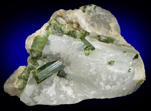 Elbaite Tourmaline in Quartz with Beryl var. Morganite from Minas Gerais, Brazil