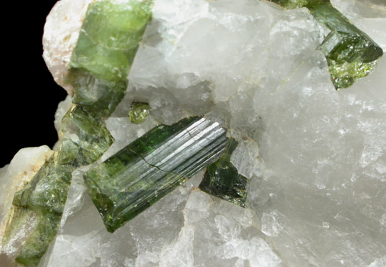 Elbaite Tourmaline in Quartz with Beryl var. Morganite from Minas Gerais, Brazil