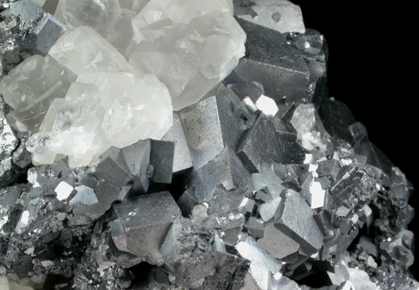 Galena with Calcite from Rossie Lead Mines, Rossie, St. Lawrence County, New York