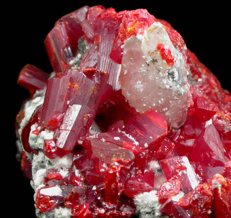 Realgar, Calcite, Picropharmacolite from Shimen Mine, Hunan, China