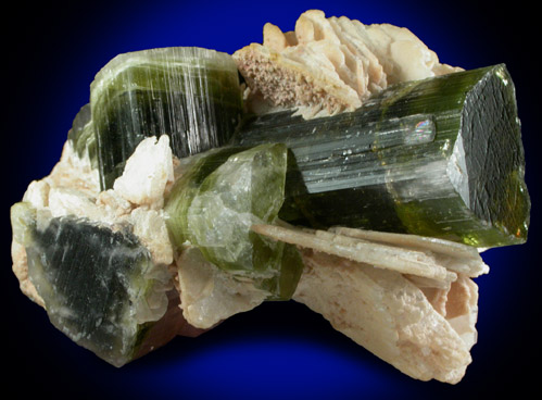 Elbaite Tourmaline with Albite var. Cleavelandite from Stak Nala, Skardu Road, Baltistan, Gilgit-Baltistan, Pakistan