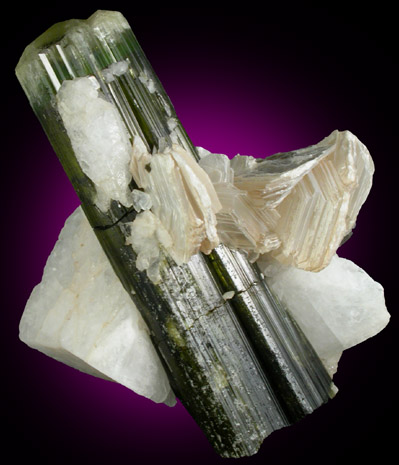 Elbaite Tourmaline with Muscovite and Microcline from Stak Nala, Skardu Road, Baltistan, Gilgit-Baltistan, Pakistan