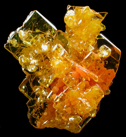 Wulfenite with Mimetite from San Francisco Mine, Cerro Prieto, north of Cucurpe, Sonora, Mexico