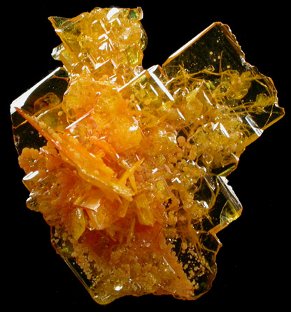 Wulfenite with Mimetite from San Francisco Mine, Cerro Prieto, north of Cucurpe, Sonora, Mexico