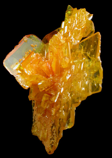 Wulfenite with Mimetite from San Francisco Mine, Cerro Prieto, north of Cucurpe, Sonora, Mexico