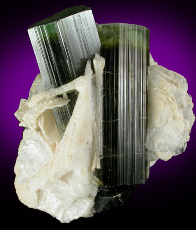 Elbaite Tourmaline with Albite var. Cleavelandite from Stak Nala, Skardu Road, Baltistan, Gilgit-Baltistan, Pakistan