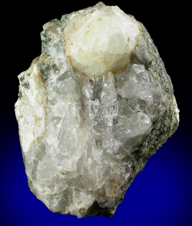 Scheelite in Quartz from Old Mine Plaza construction site, Mine Hill, Trumbull, Fairfield County, Connecticut